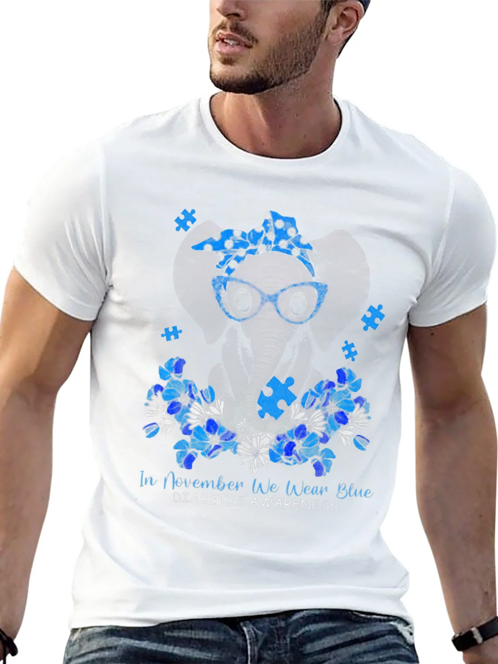 Diabetes Awareness Elephant T-Shirt product image 5
