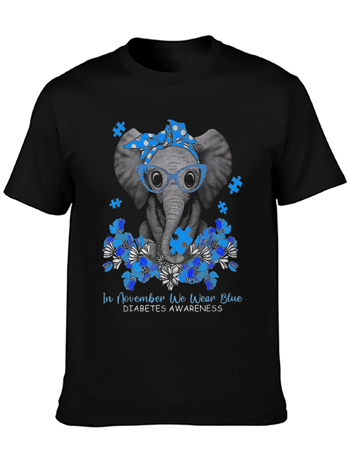 Diabetes Awareness Elephant T-Shirt product image 1