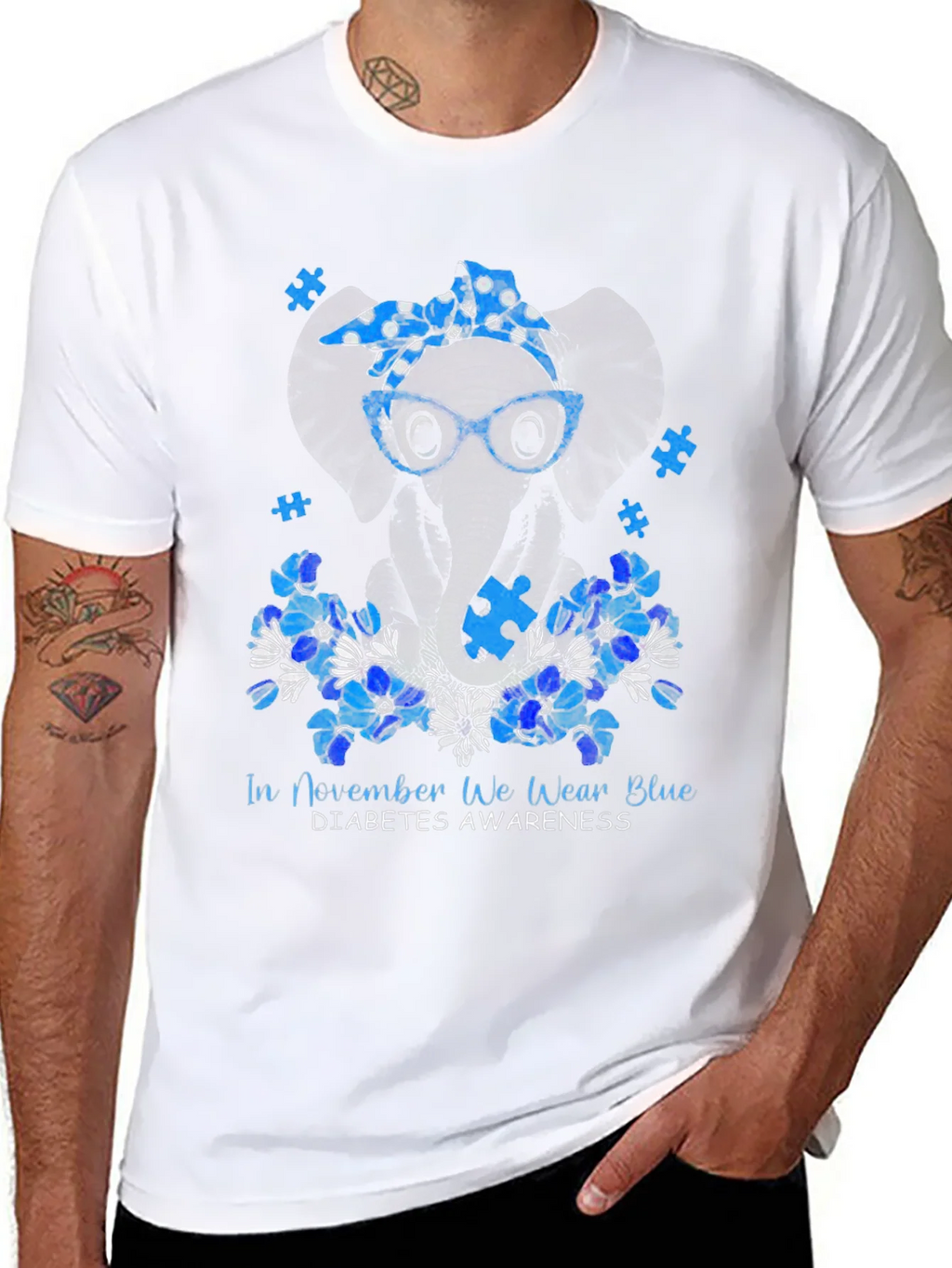 Diabetes Awareness Elephant T-Shirt product image 2