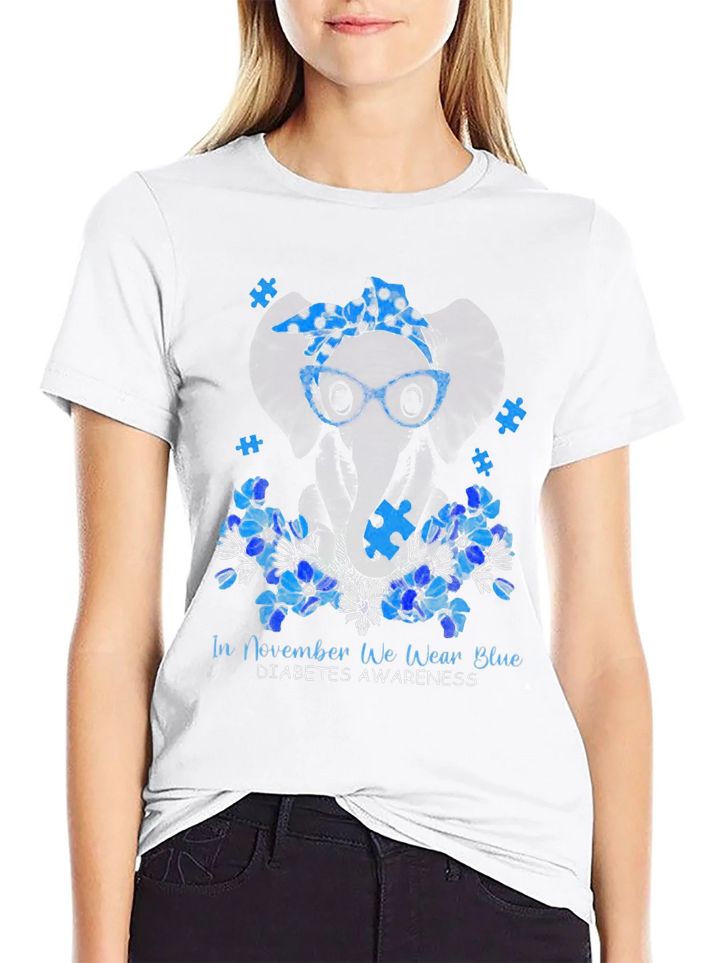 Diabetes Awareness Elephant T-Shirt product image 3