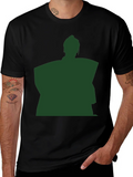Sumo Wrestler Silhouette Graphic T-Shirt - Black product image 1
