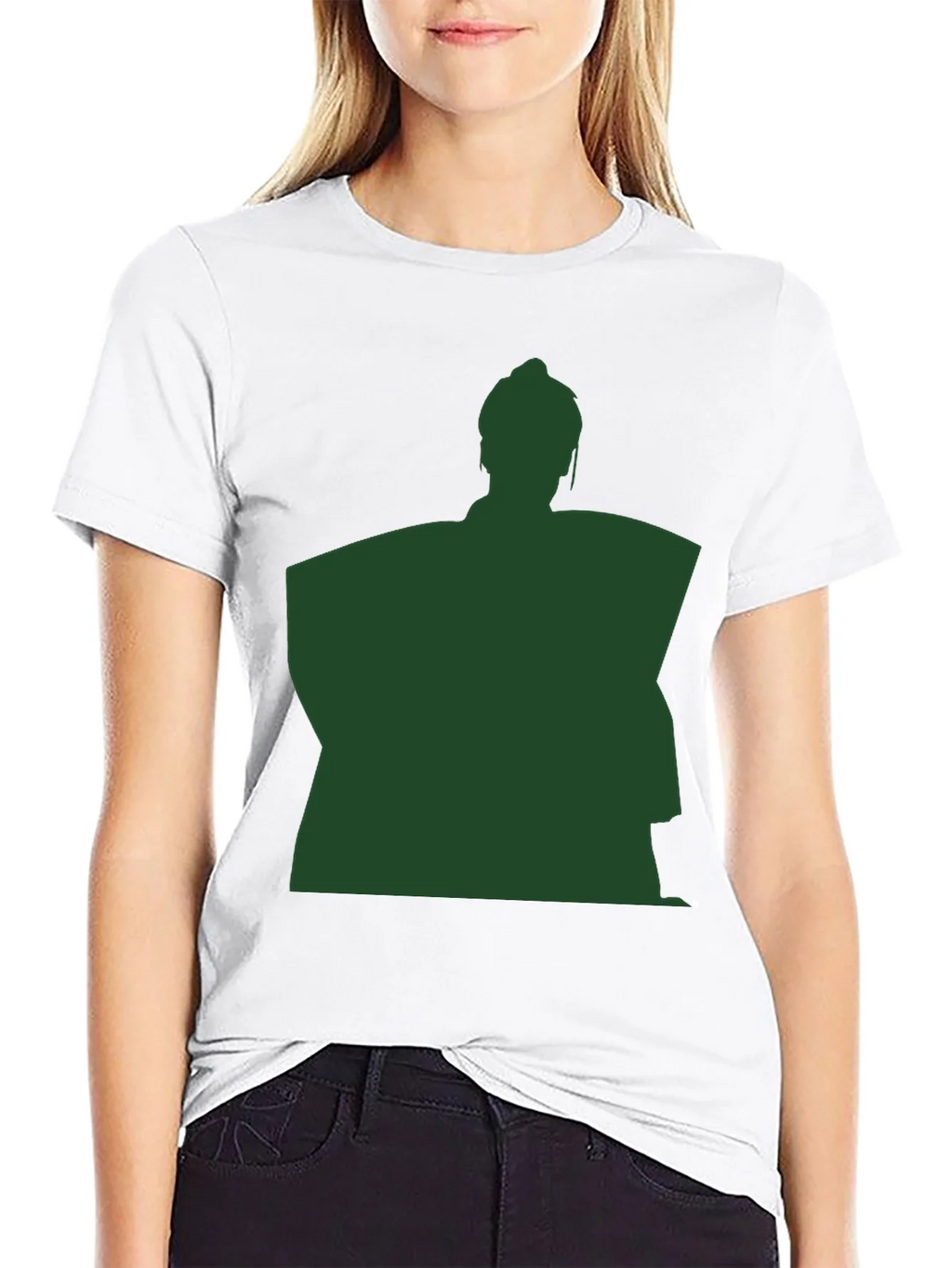 Sumo Wrestler Silhouette Graphic T-Shirt - Black product image 8