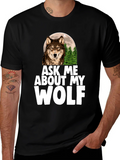 Ask Me About My Wolf Graphic Tee product image 1