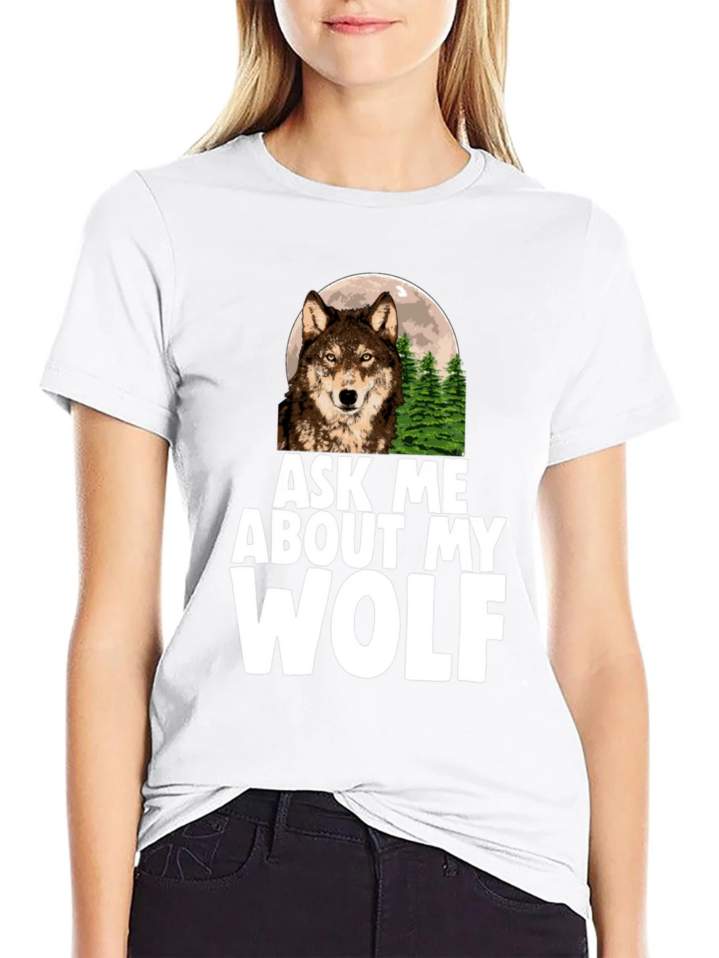 Ask Me About My Wolf Graphic Tee product image 8