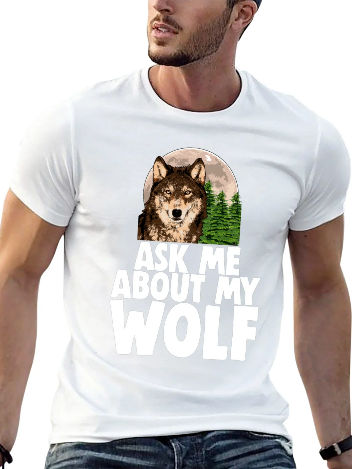 Ask Me About My Wolf Graphic Tee product image 12