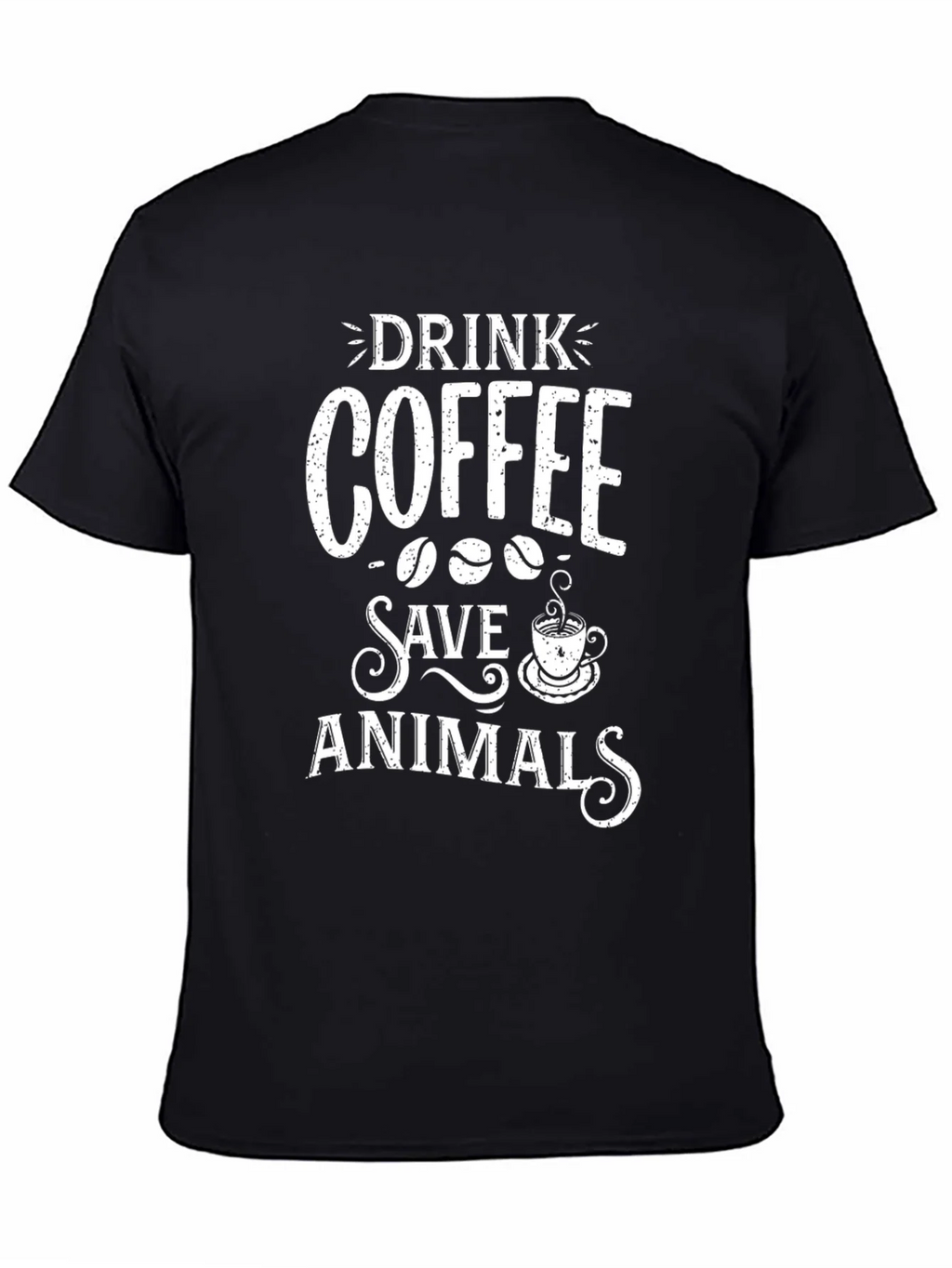 Drink Coffee Save Animals T-Shirt Novelty Top product image 4
