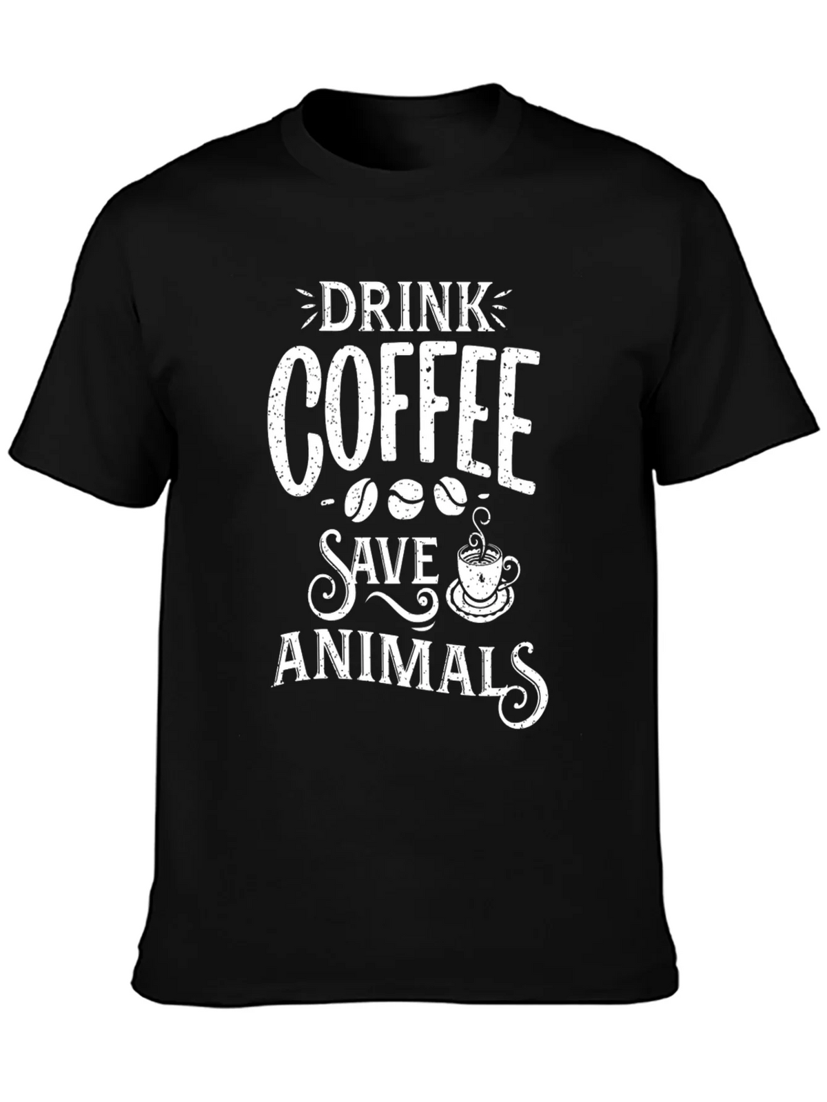 Drink Coffee Save Animals T-Shirt Novelty Top product image 3
