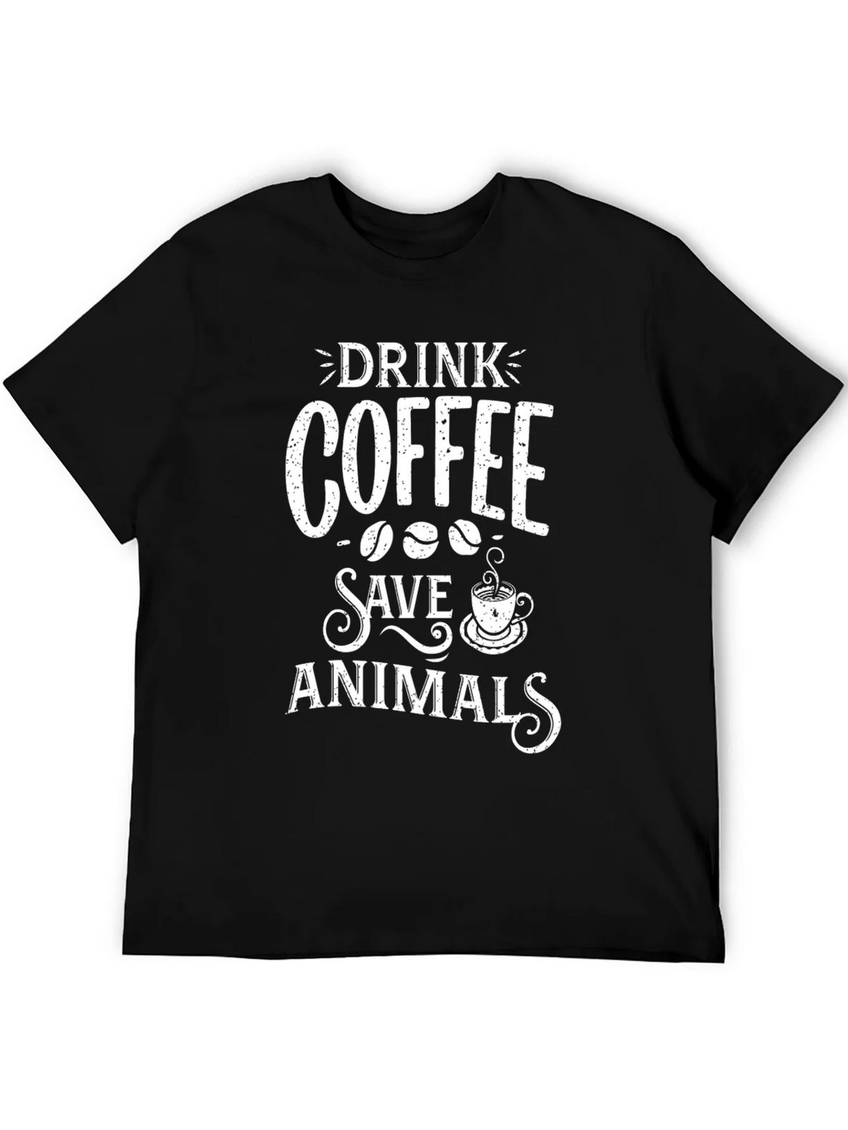 Drink Coffee Save Animals T-Shirt Novelty Top product image 5