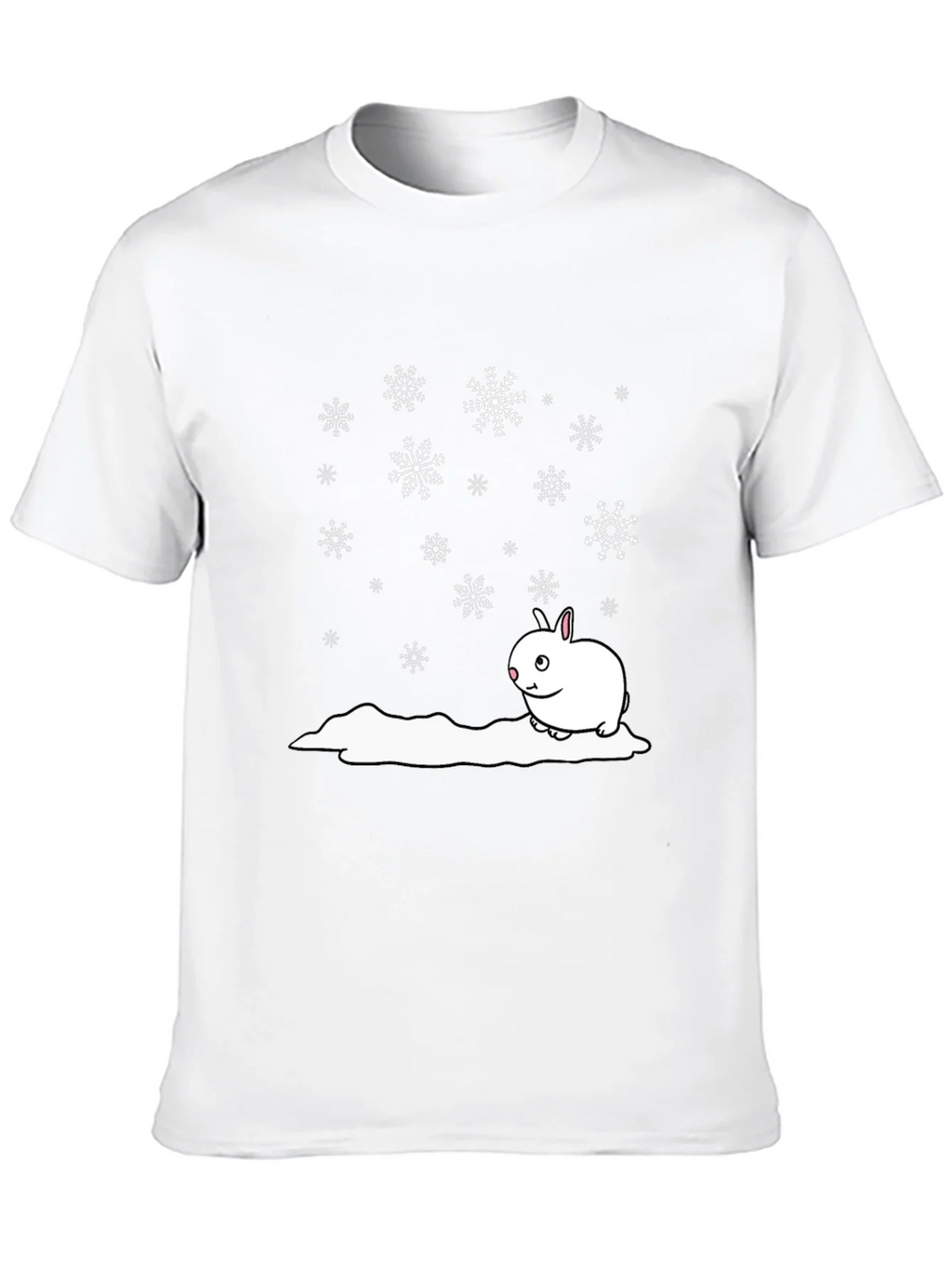 Winter Rabbit T-Shirt - Black Cotton Blend product image 9