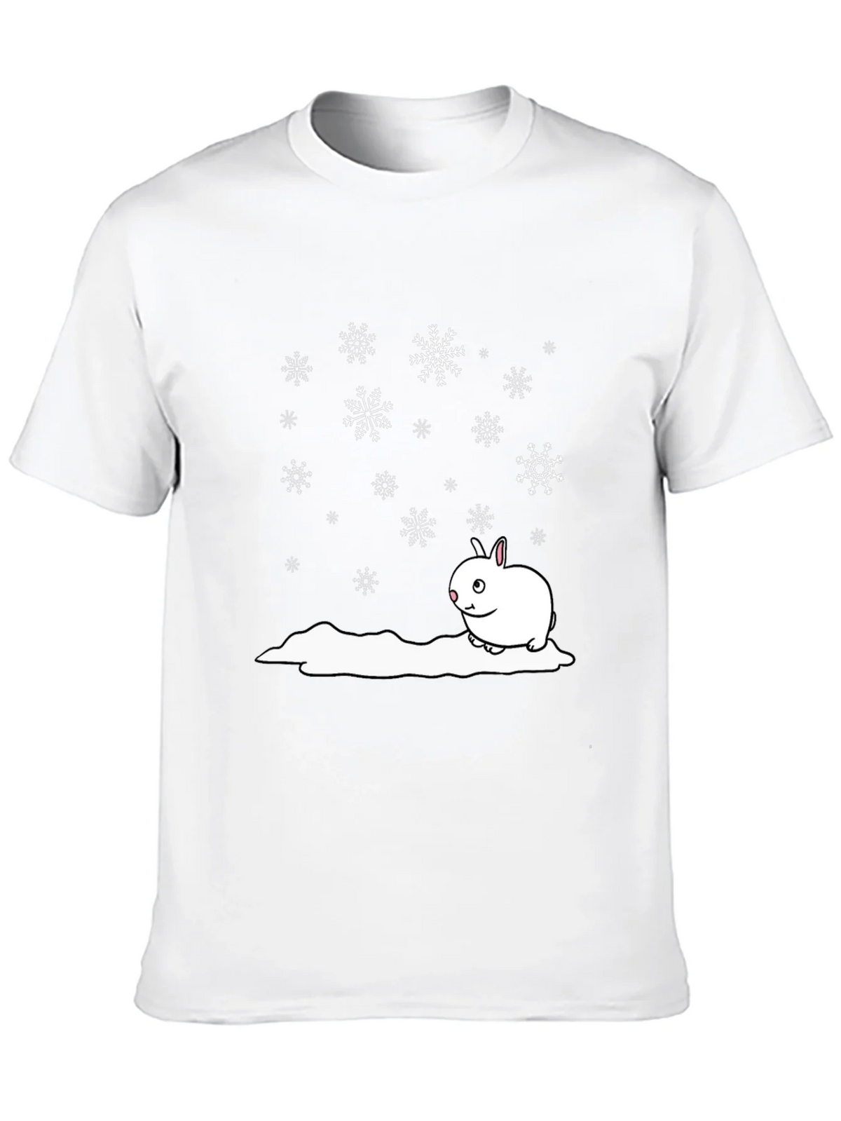 Winter Rabbit T-Shirt - Black Cotton Blend product image 9