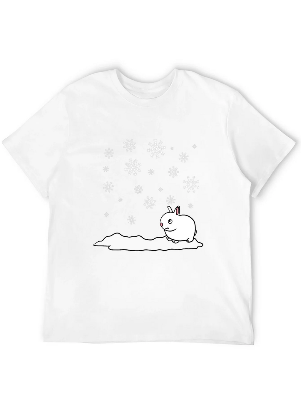 Winter Rabbit T-Shirt - Black Cotton Blend product image 11