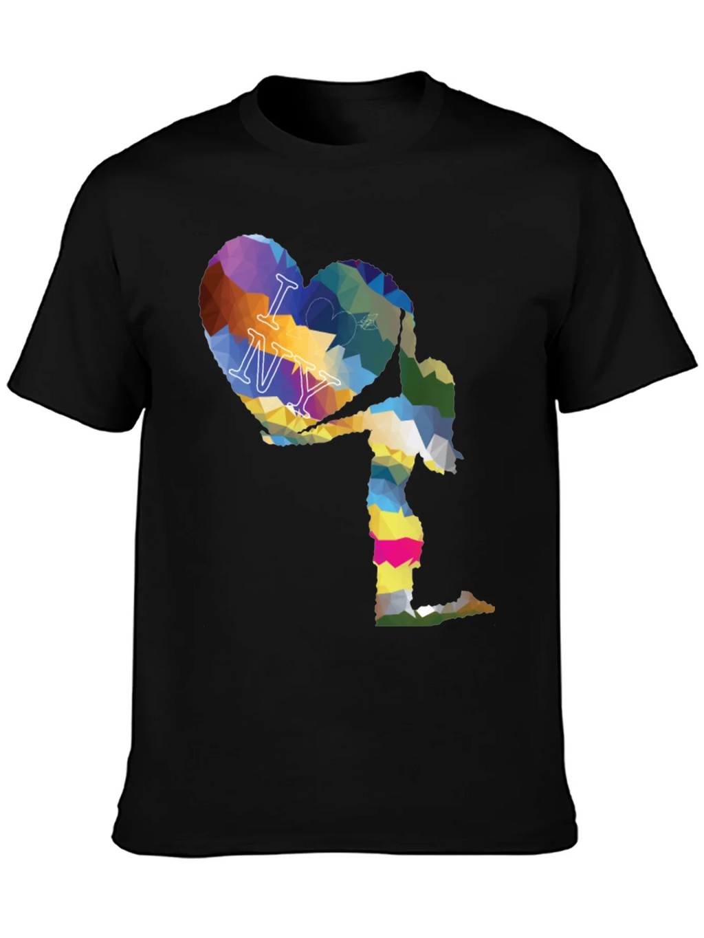 I Love NY Geometric Heart Graphic T-Shirt product image 2