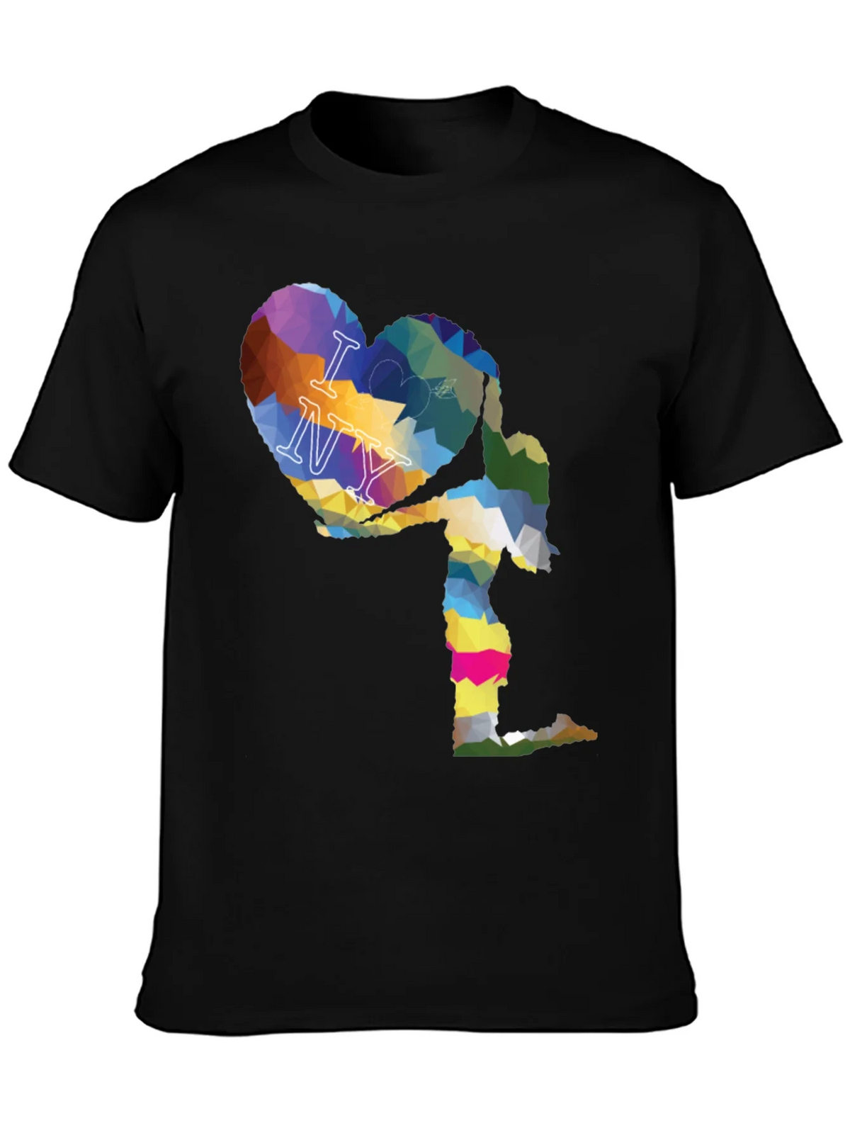 I Love NY Geometric Heart Graphic T-Shirt product image 2