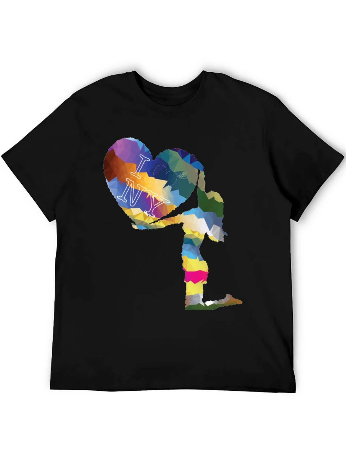 I Love NY Geometric Heart Graphic T-Shirt product image 4