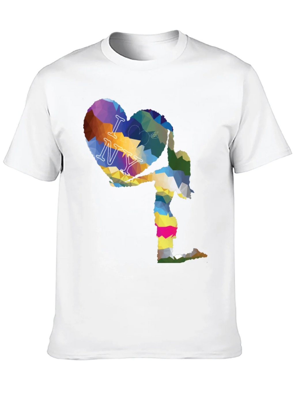 I Love NY Geometric Heart Graphic T-Shirt product image 8