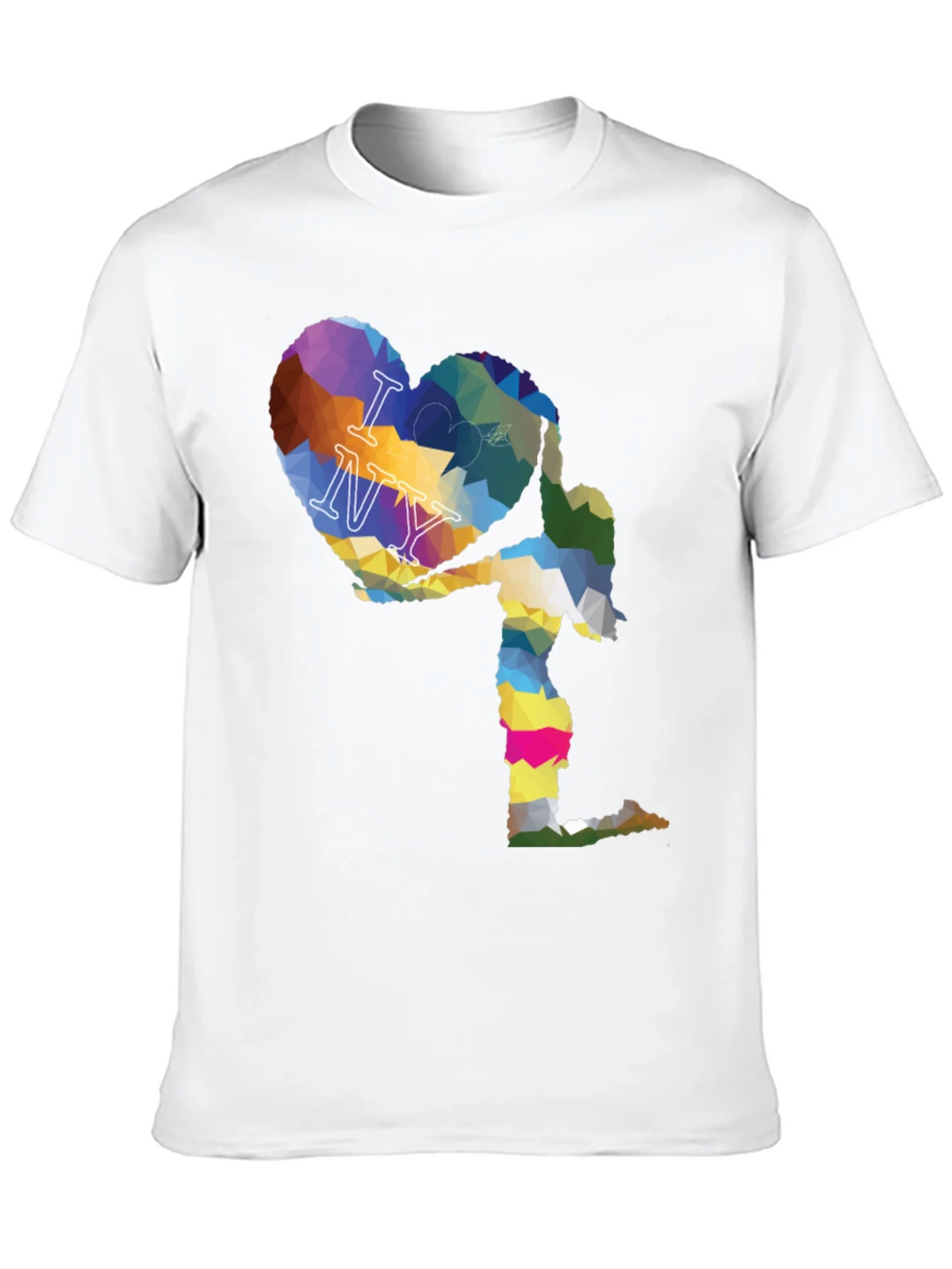 I Love NY Geometric Heart Graphic T-Shirt product image 8