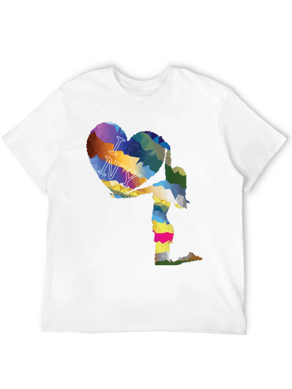 I Love NY Geometric Heart Graphic T-Shirt product image 10
