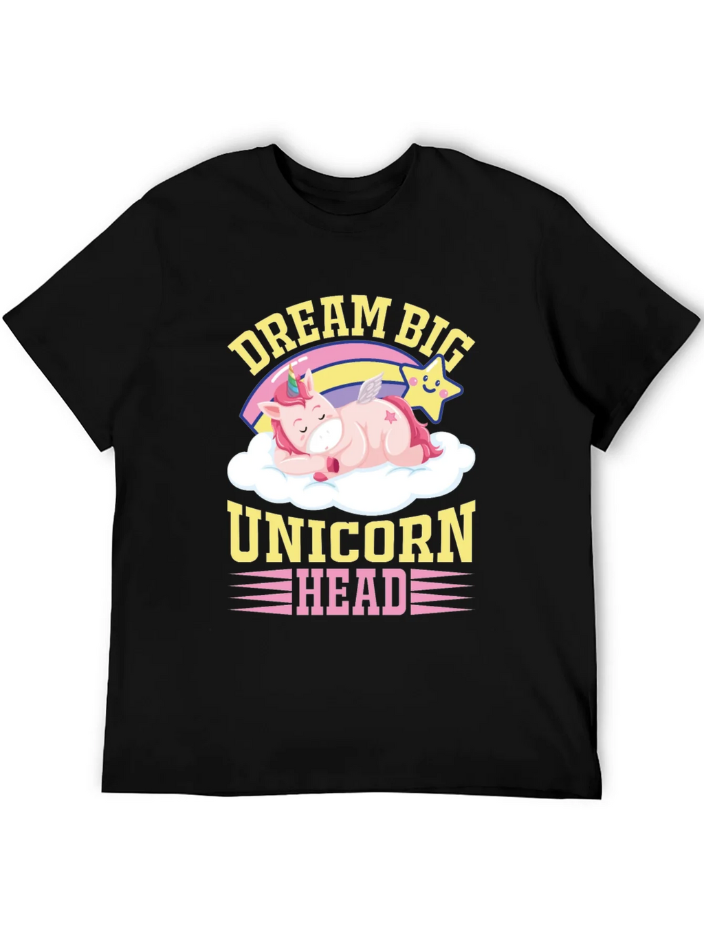 Dream Big Unicorn Head Graphic T-Shirt product image 5