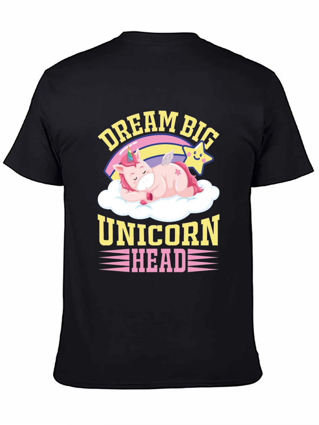 Dream Big Unicorn Head Graphic T-Shirt product image 4