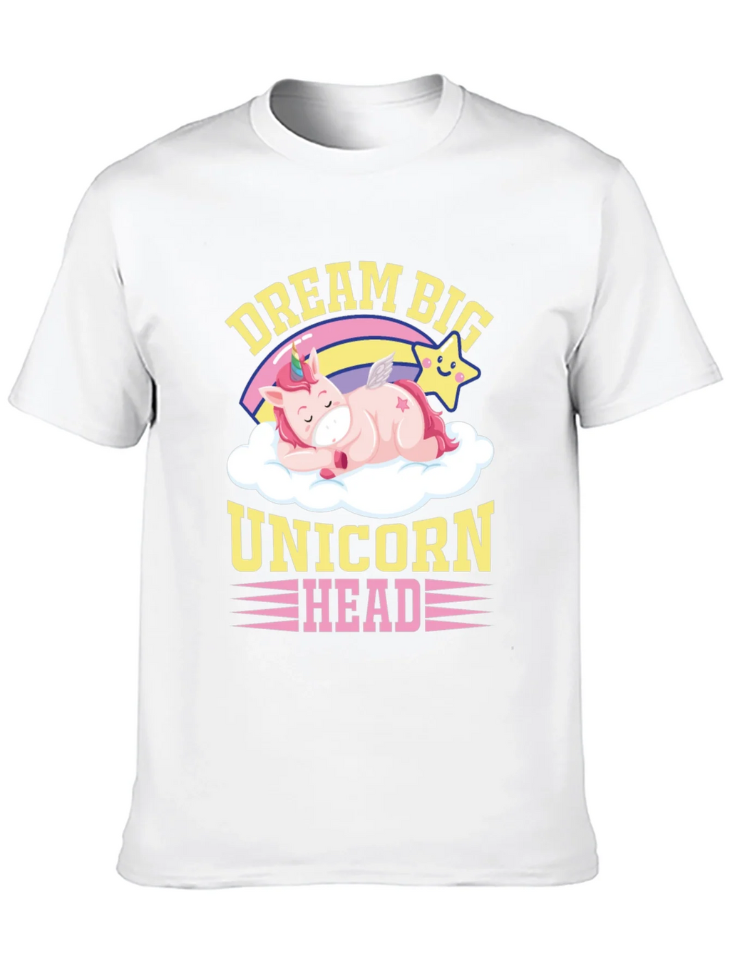 Dream Big Unicorn Head Graphic T-Shirt product image 9