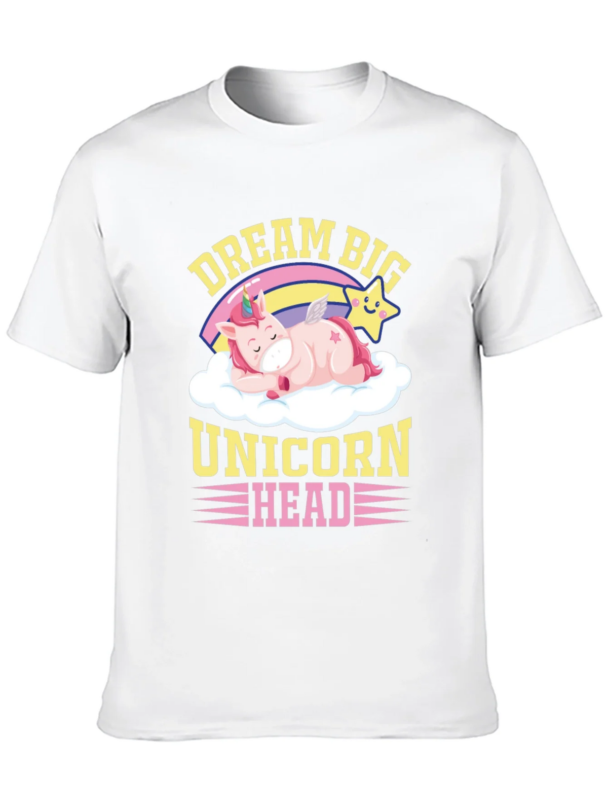 Dream Big Unicorn Head Graphic T-Shirt product image 9