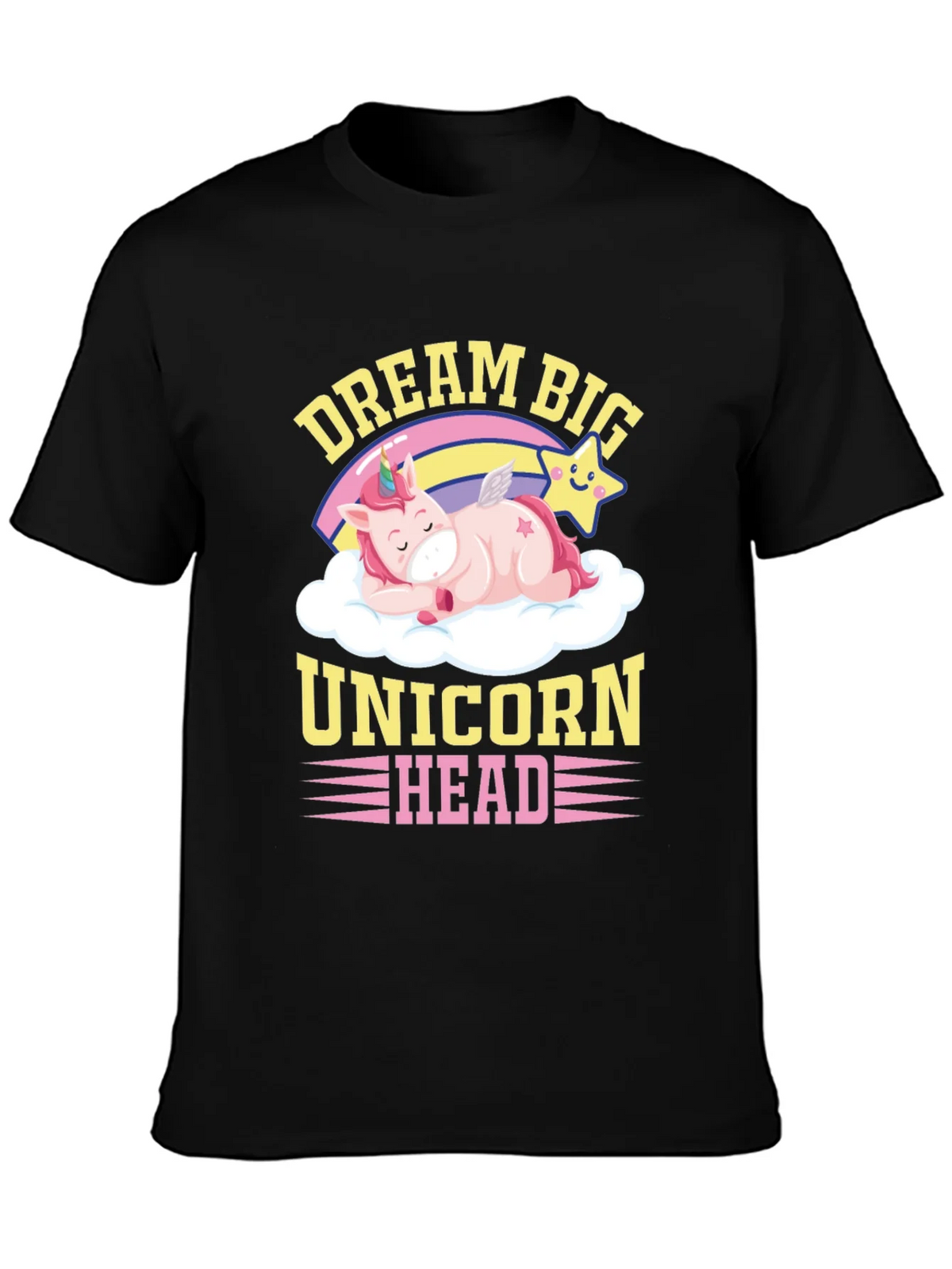 Dream Big Unicorn Head Graphic T-Shirt product image 3
