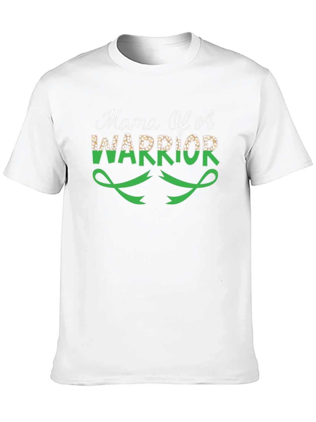 Mama Of A Warrior T-Shirt Green Ribbon Leopard Print product image 5