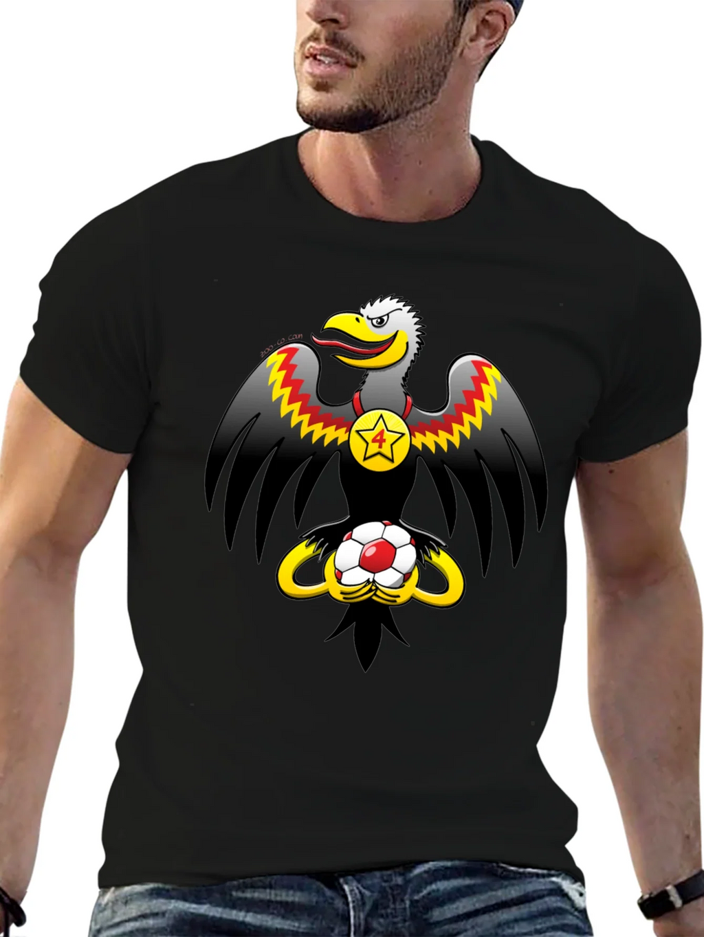 Eagle & Soccer Ball Graphic T-Shirt product image 5