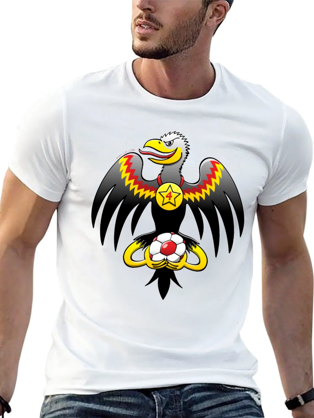 Eagle & Soccer Ball Graphic T-Shirt product image 7