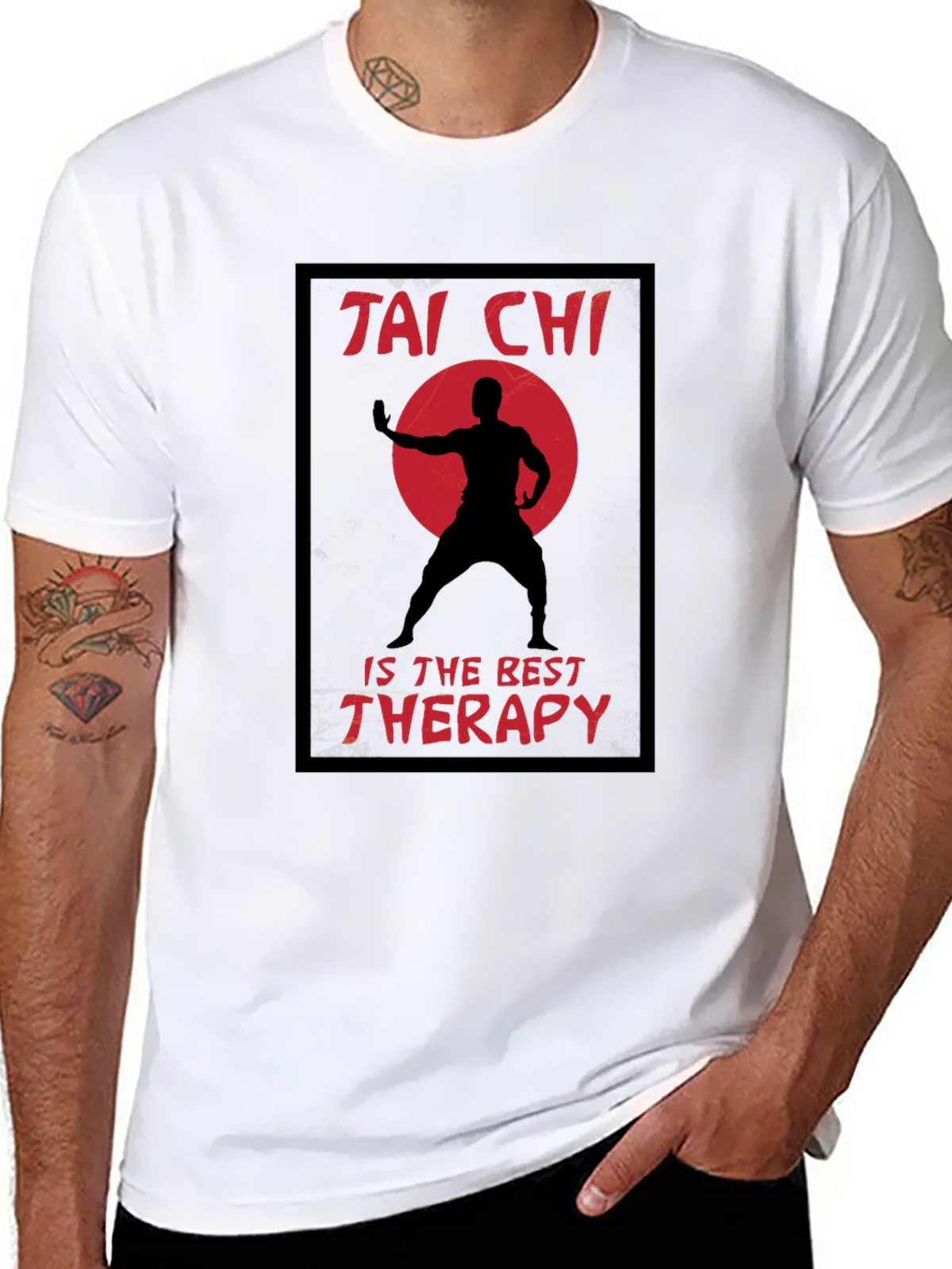 Tai Chi Therapy Black T-Shirt product image 7