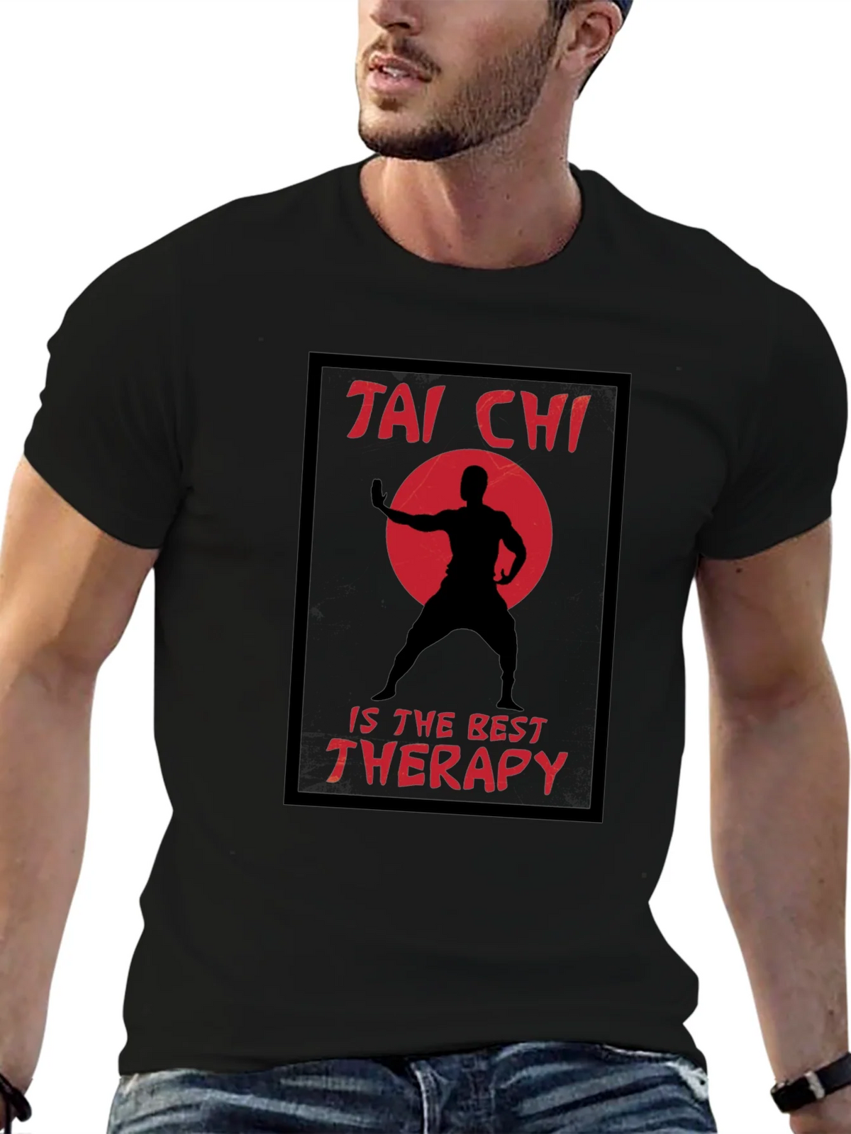 Tai Chi Therapy Black T-Shirt product image 6