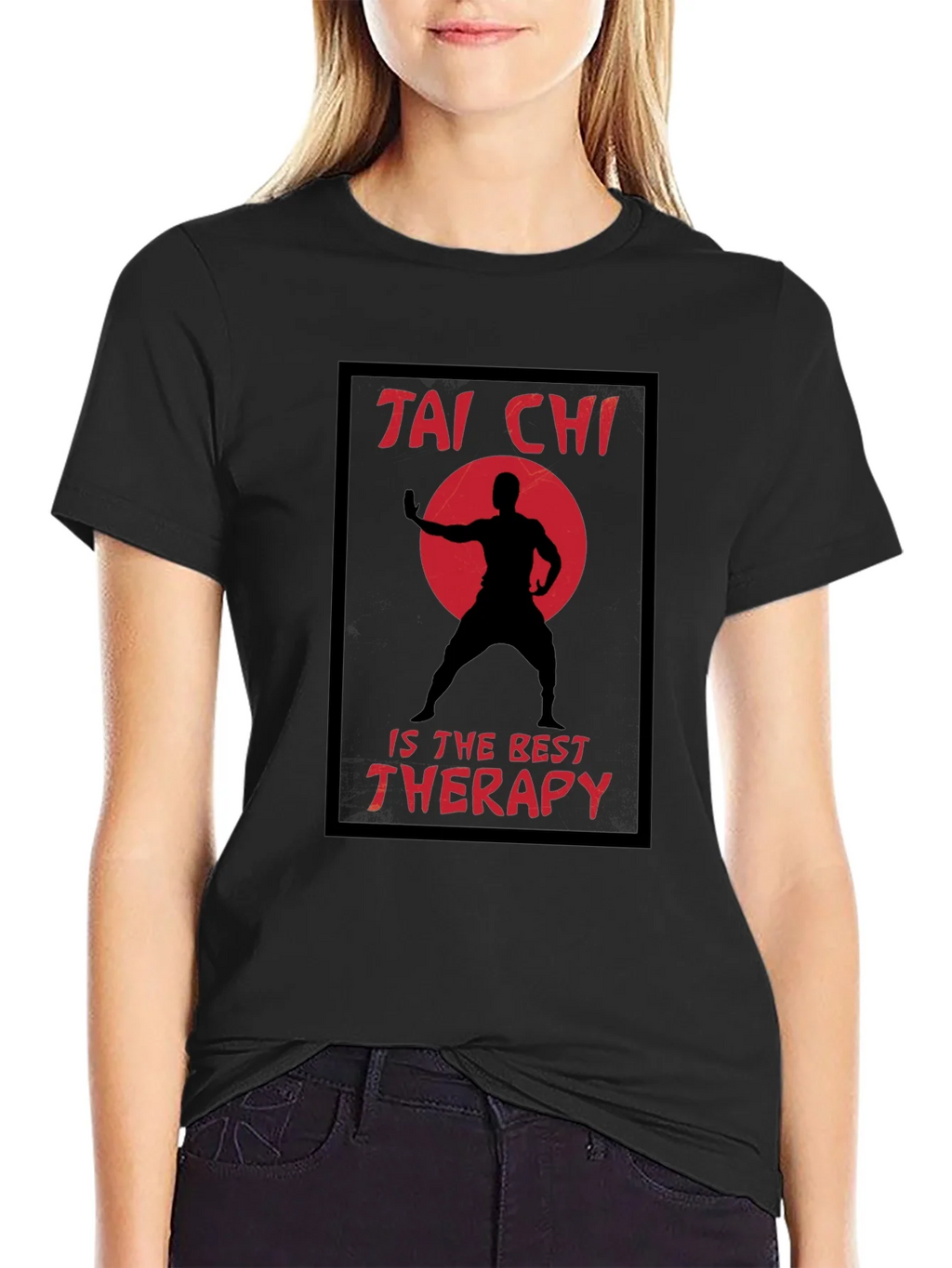 Tai Chi Therapy Black T-Shirt product image 2