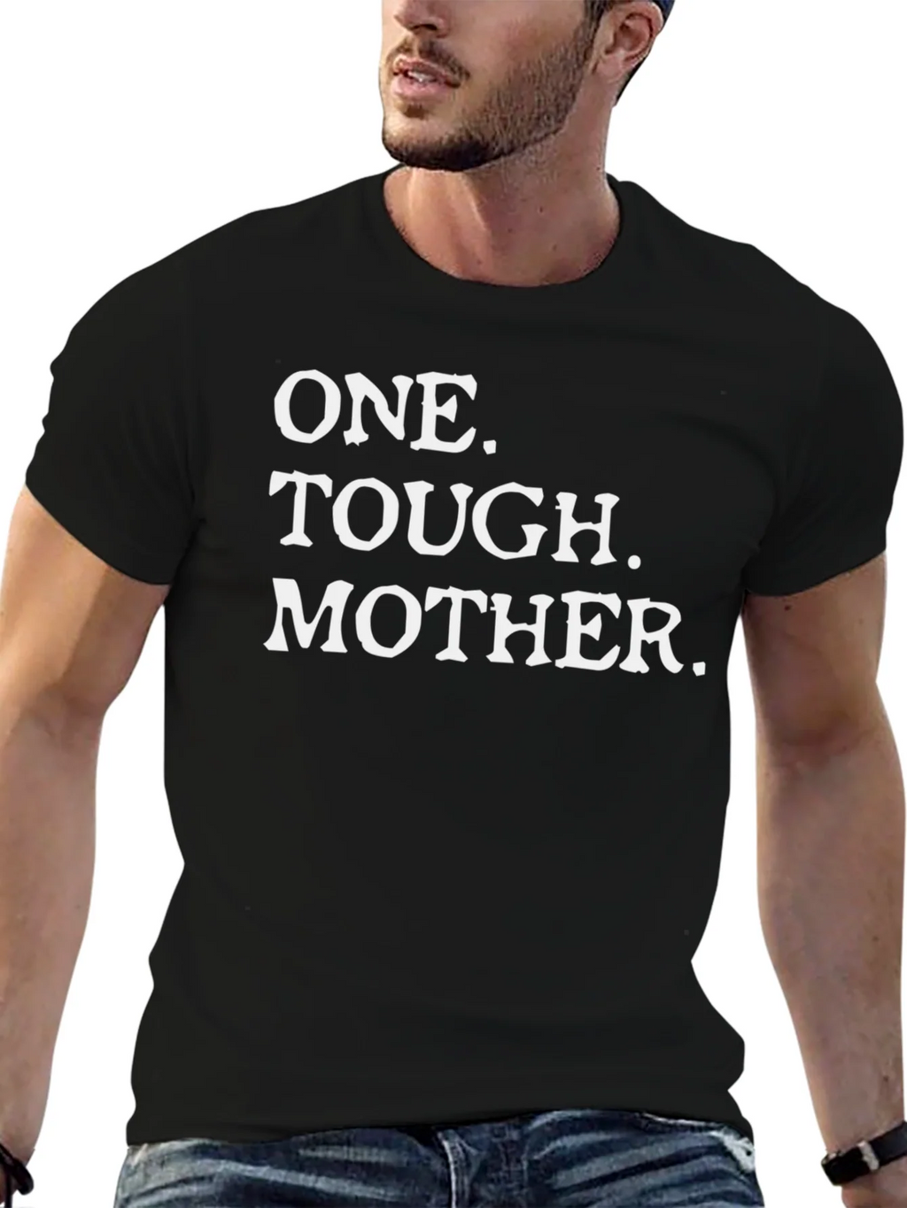 One Tough Mother T-Shirt - Mens Black Graphic Tee product image 6