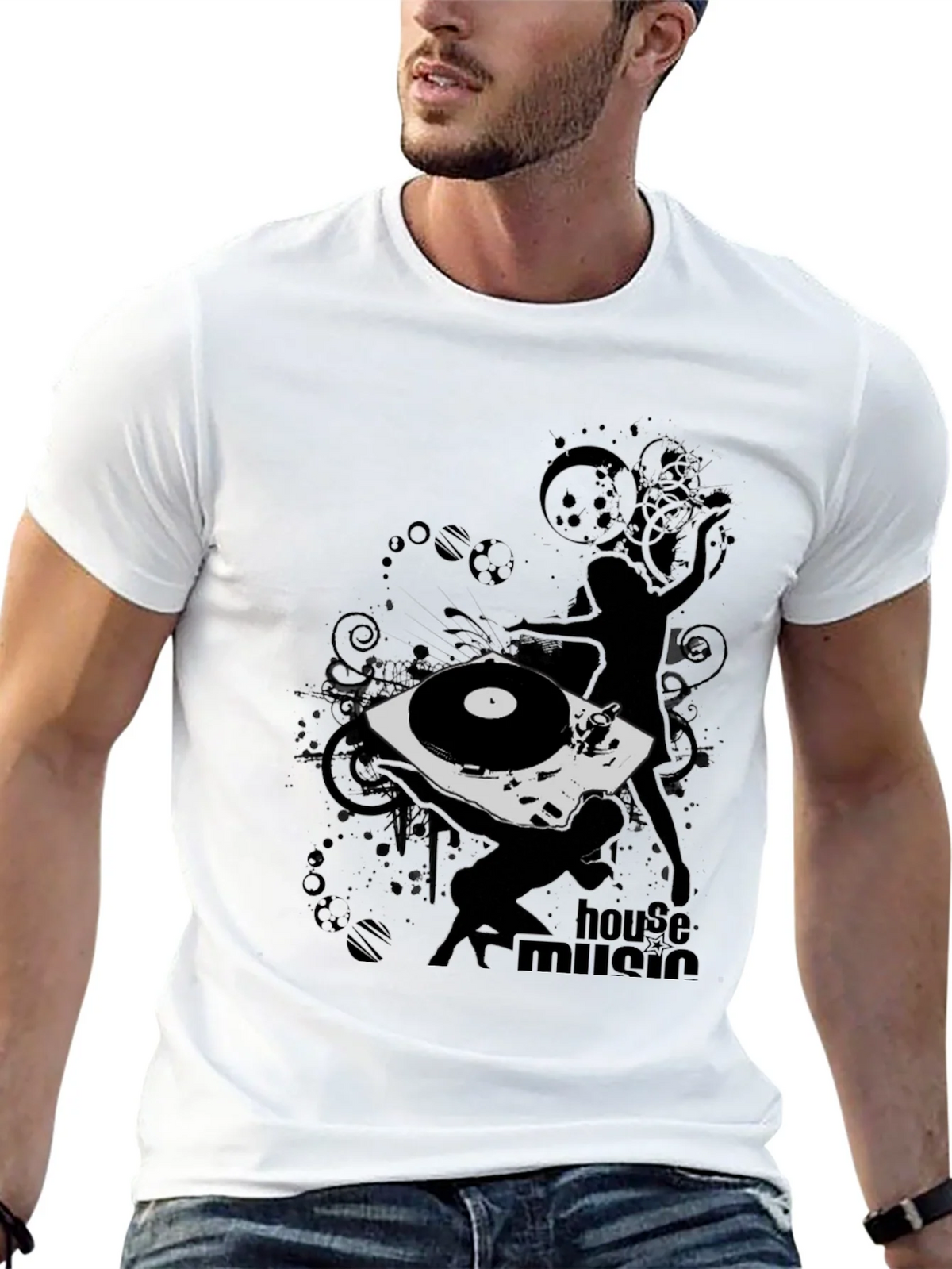 House Music DJ Black T-Shirt product image 12