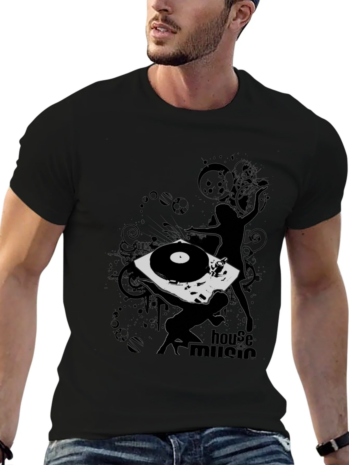 House Music DJ Black T-Shirt product image 6