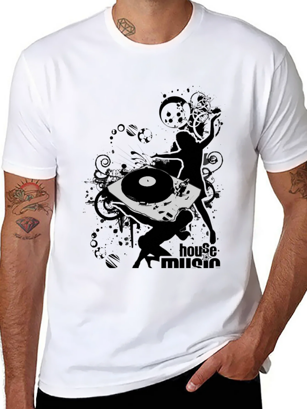 House Music DJ Black T-Shirt product image 7