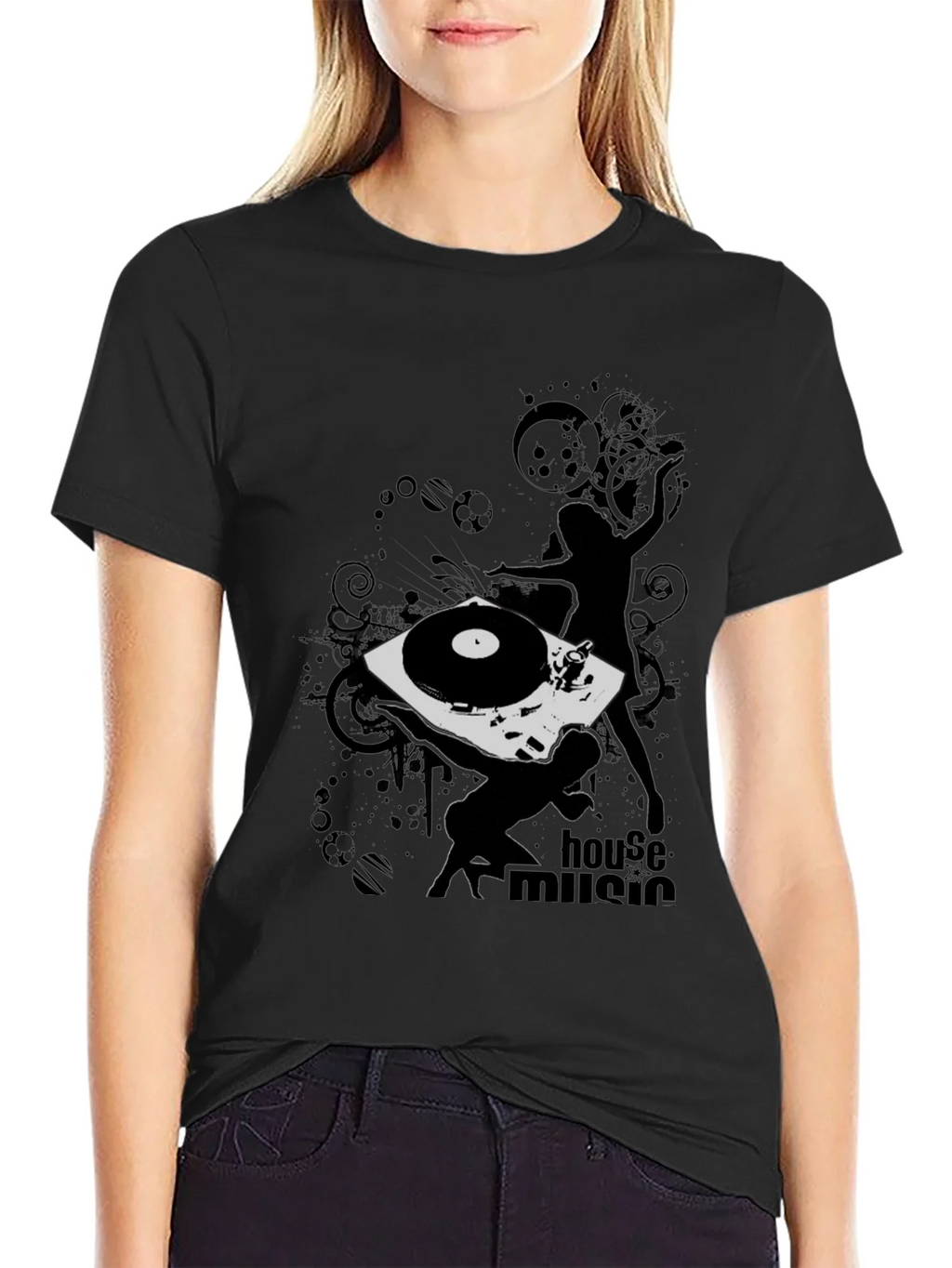 House Music DJ Black T-Shirt product image 2