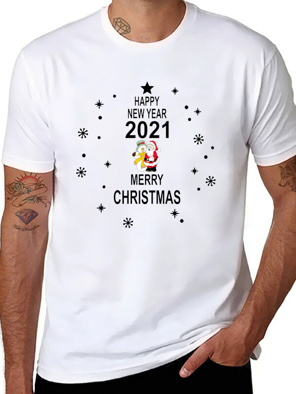 Happy New Year 2021 Christmas Graphic T-Shirt product image 7