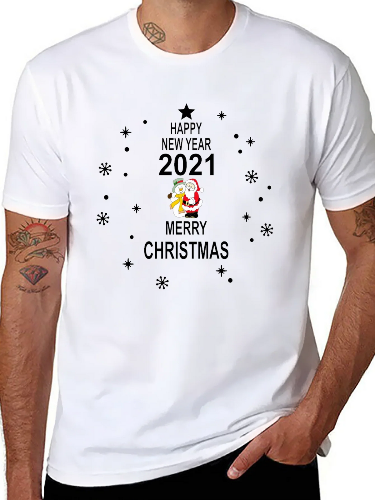 Happy New Year 2021 Christmas Graphic T-Shirt product image 7