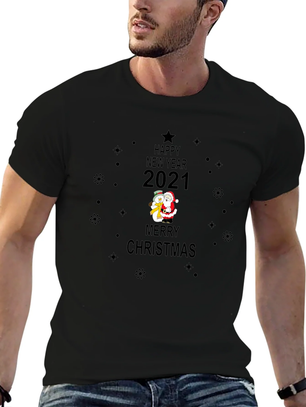 Happy New Year 2021 Christmas Graphic T-Shirt product image 6