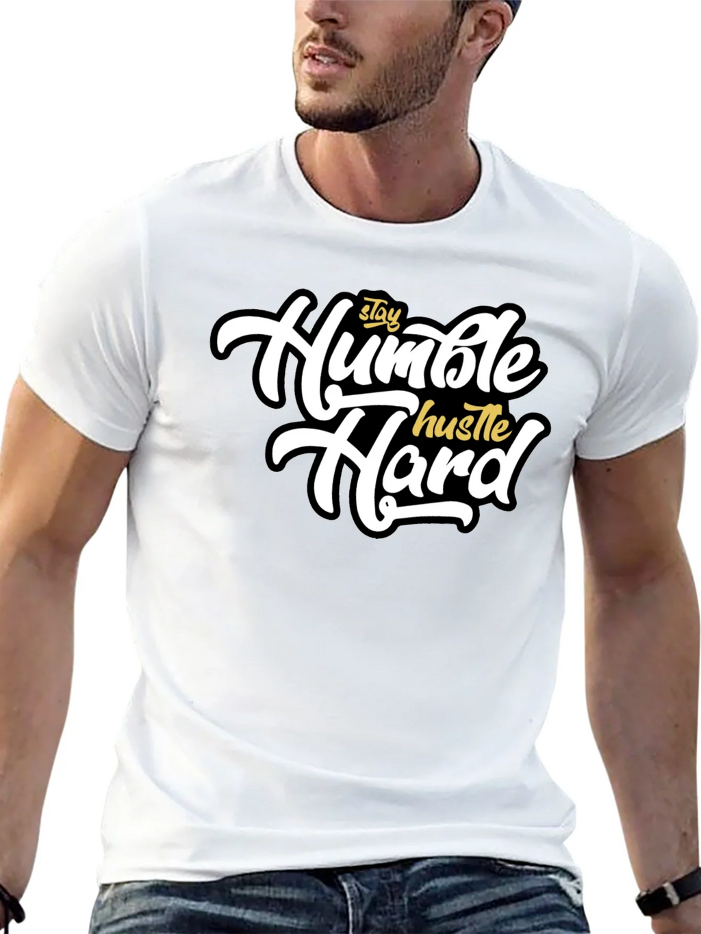 Stay Humble Hustle Hard Black T-Shirt product image 12