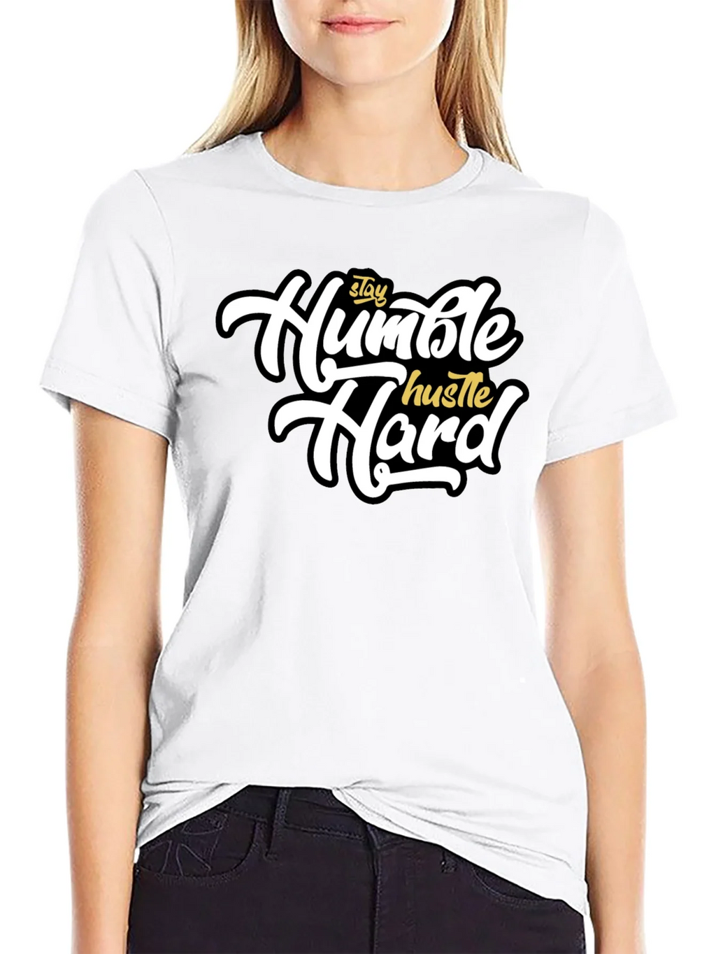 Stay Humble Hustle Hard Black T-Shirt product image 8