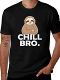 Chill Bro Sloth Graphic Tee - Relaxed Comfort product image 1
