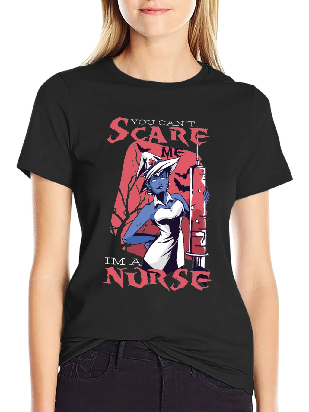 You Cant Scare Me Im a Nurse T-Shirt product image 2