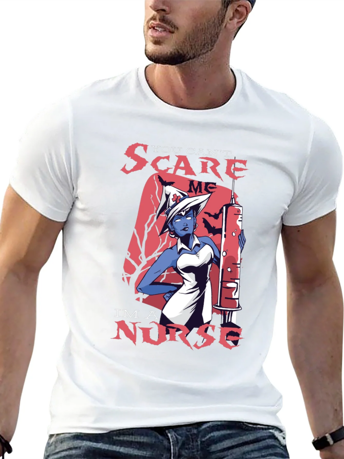 You Cant Scare Me Im a Nurse T-Shirt product image 12