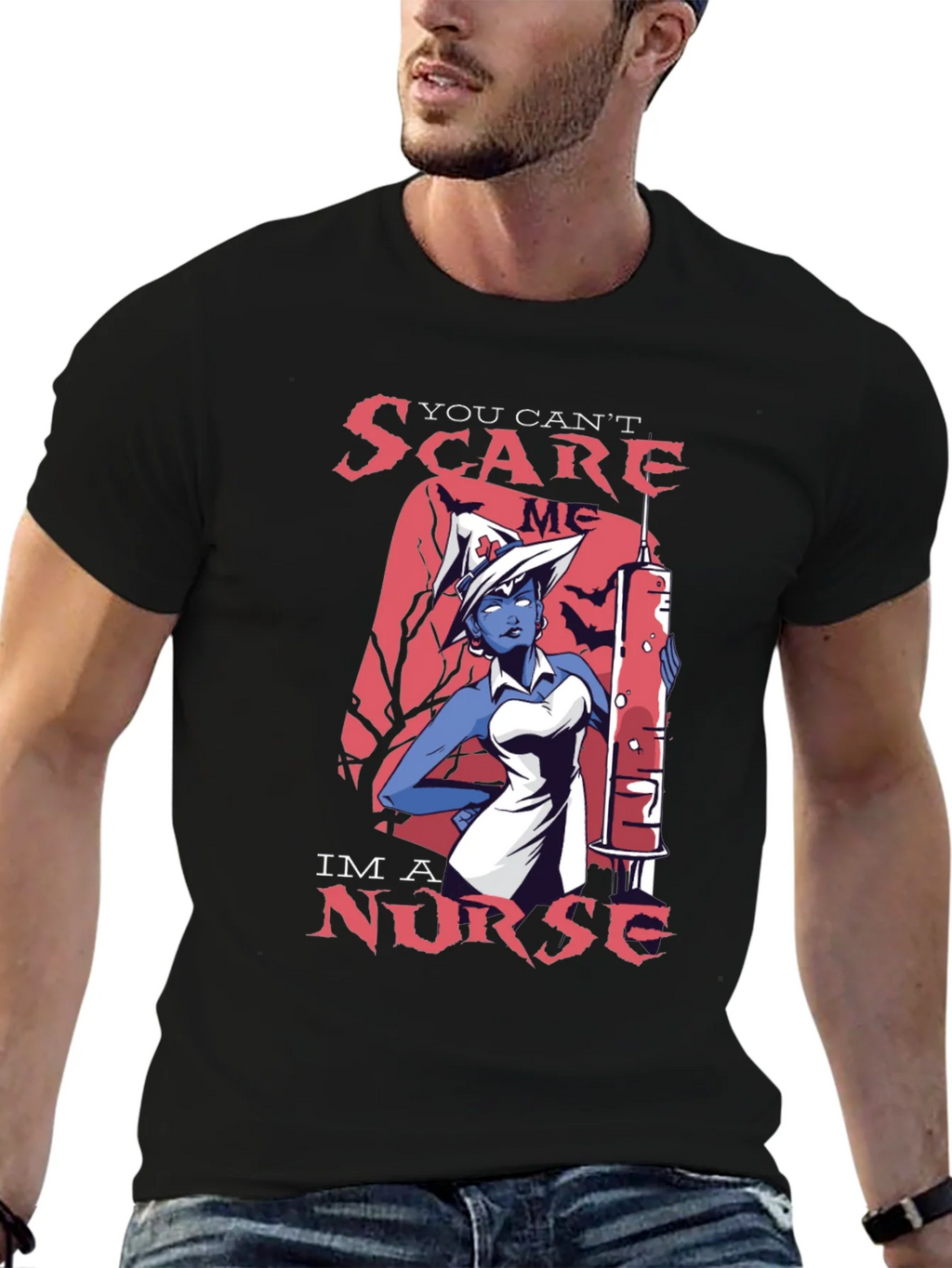 You Cant Scare Me Im a Nurse T-Shirt product image 6