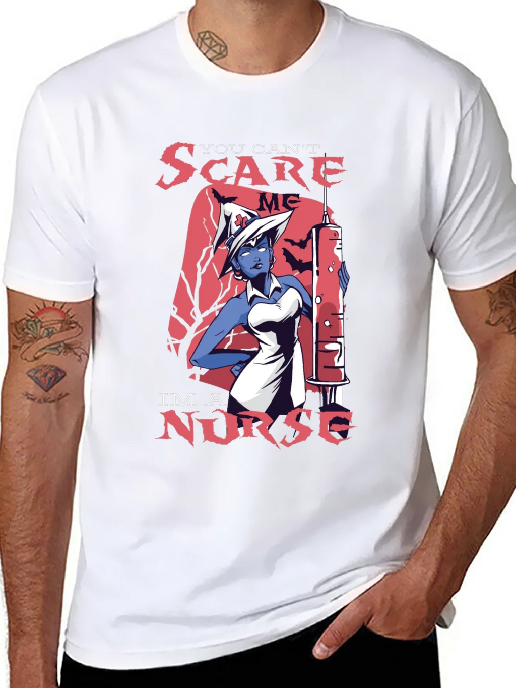 You Cant Scare Me Im a Nurse T-Shirt product image 7
