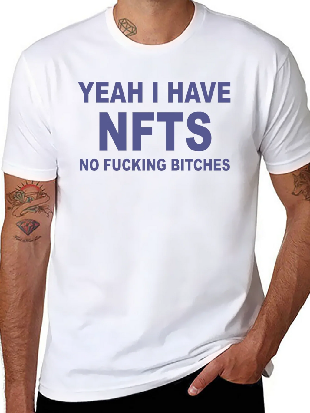 NFTs No Bitches Funny T-Shirt product image 7