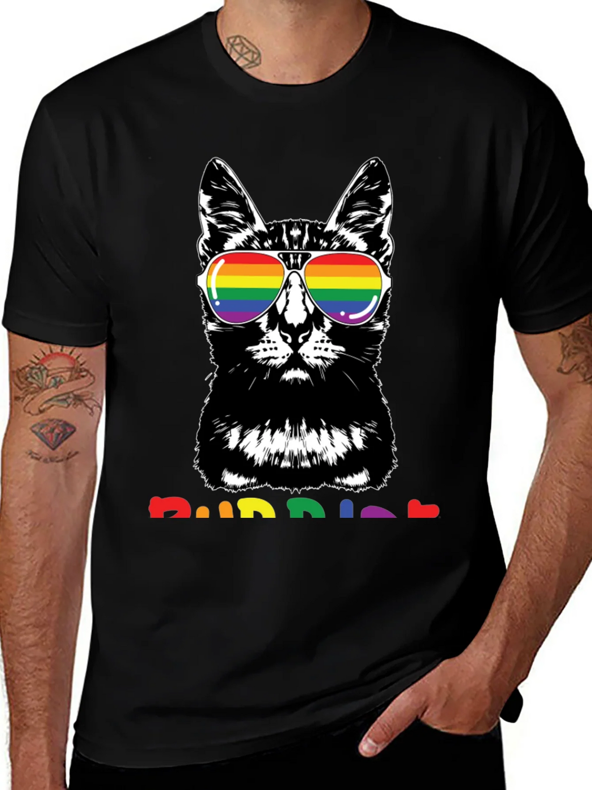 Cool Cat Rainbow T-Shirt product image 1