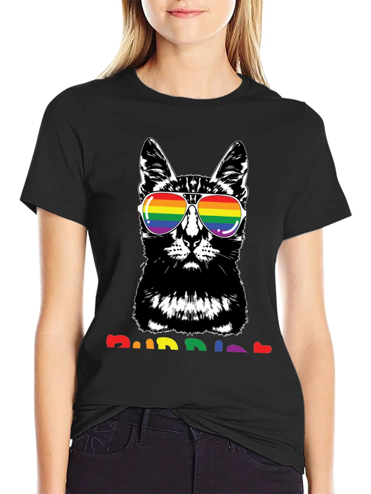 Cool Cat Rainbow T-Shirt product image 2